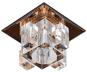 DK2 BR/WH Светильник ЭРА декор "хрустальнй куб с вертик столб." G9,220V, 40W, коричневый/прозрачный