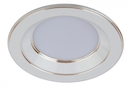 KL LED 15-5 WH/GD Светильник ЭРА светодиодный круглый "золотая окантовка" 5W 4000K, белый/золото d80