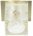 DK40 GD/WH Светильник ЭРА декор "куб хрустальный с пятн.рис" G9,220V, 50W, золото/прозрачный
