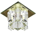 DK2 YL/WH Светильник ЭРА декор "хрустальнй куб с вертик столб." G9,220V, 40W, желтый/прозрачный