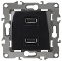 12-4110-06 Эл/ус ЭРА Устройство зарядное USB, 230В/5В-2100мА, IP20, Эра12, чёрный