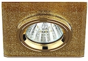 DK8 GD/SHGD Светильник ЭРА декор стекло квадрат MR16,12V/220V, 50W, золото/золотой блеск