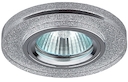DK7 CH/SHSL Светильник ЭРА декор стекло круглое MR16,12V/220V, 50W, хром/серебряный блеск