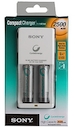 [BCG-34HW2GN] Sony Compact Charger + 2 AA 2500mAh Pre-charged
