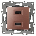 12-4110-14 Эл/ус ЭРА Устройство зарядное USB, 230В/5В-2100мА, IP20, Эра12, медь