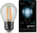 Лампа LED Filament Globe E27 5W 4100K 1/10/50