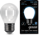 Лампа LED Filament Globe Opal E27 5W 4100K 1/10/50