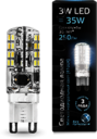 Лампа Gauss LED G9 AC150-265V 3W 4100K 1/20/200