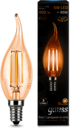 Лампа LED Filament Candle tailed E14 5W 2700K Golden 1/10/50