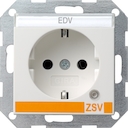 Розетка с з/к и контрольной лампой и полем для надписи для ZSV (дополнительное обеспечение безопасно