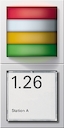 Signaallamp/naam rood,wit,geel,groen Gira F100 zuiver wit