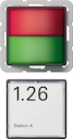 Signaallamp/naam rood, groen Gira E22
