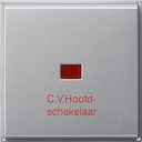 Wip controle C.V.hoofdschakelaar Gira TX_44 (SW IB) kleur aluminium
