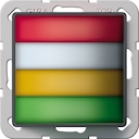 Kamersignaallamp rood,wit,geel,groen Gira E22