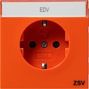 Розетка с зазем конт защ от дет поле ZSV F100 оранжевый