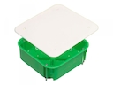 Коробка распределительная для полых стен квадратная 113х113х45 мет. лапки IP30 бел крышка
