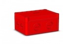 Hegel Коробка приборная поликарбонат, красная, низк крышка, 4 ввода, монтаж пластина, внутр разм 144х104х65 мм, IP65