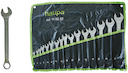 Open-jawed/ring wrench set 16-piece