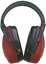 Ear defenders with ear cups red  SNR: 23 dB