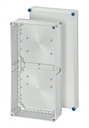 K 0401 - Пустой ящик с непрозрачной крышкой, гладкие стенки, без возможности объединения, материал полистирол, цвет серый, IP 65,  300х600х170 мм