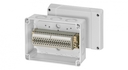 RK 9109 - Коробка ответвительная , IP 55 (ESM) / IP 65 (AKM), размер 125х167х82, цвет серый, материал полистирол, преднамеченные выбиваемые отверстия на 10 вводов М25/32, наборная клемма из 19 клемм WK 4/U, под кабель до 1,5-4 мм2, кабельные ввода заказыв