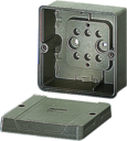 KF 8040 - Коробка ответвительная пустая, стойкая к УФ, IP 66, размер 98х98х58, цвет серый, материал поликарбонат, гладкие стенки Макс. М20.