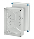 K 0301 - Пустой ящик с непрозрачной крышкой, гладкие стенки, без возможности объединения, материал полистирол, цвет серый, IP 65, 300х450х170 мм