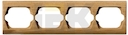 РГ-4-ТБк Рамка четырехместная горизонтальная "ТЕРРА" цвет: бук