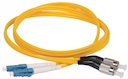 ITK Оптический коммутационный переходной шнур (патч-корд), для одномодового кабеля (SM), 9/125 (OS2), FC/UPC-LC/UPC, двойного исполнения (Duplex), LSZH, 1м