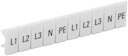 Маркеры для КПИ-2,5мм2 с символами "L1, L2, L3, N, PE"
