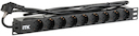 ITK PDU 9 розеток DIN49440 (нем. cтанд.) 1U, шнур 2м вилка DIN49441 (нем. станд.), профиль из ПВХ, черный