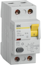 Выключатель дифференциального тока 2P 63А 100мА ВД1-63 (тип AC)