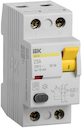 Выключатель дифференциального тока 2P 25А 10мА ВД1-63 (тип AC)