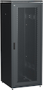 ITK Шкаф сетевой напольный 19" LINEA N 42U 800х800мм перфорированная передняя дверь, задняя металлическая черный