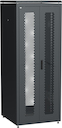 ITK Шкаф сетевой напольный 19" LINEA N 42U 800х800мм двустворчатая перфорированная дверь, задняя перфорированная черный
