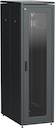ITK Шкаф сетевой напольный 19" LINEA N 38U 600х1000мм стеклянная передняя дверь черный