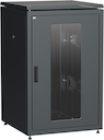ITK Шкаф сетевой напольный 19" LINEA N 24U 800х800мм стеклянная передняя дверь, задняя металлическая черный