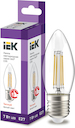 Лампа светодиодная C35 свеча прозрачная 7Вт 230В 3000К E27 серия 360° IEK