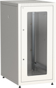 ITK Шкаф сетевой напольный LINEA E 24U 600х800мм стеклянная передняя дверь задняя металлическая серый