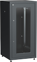 ITK Шкаф сетевой напольный LINEA E 18U 600х600мм стеклянная передняя дверь задняя металлическая черный