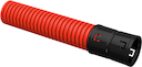 Труба гофрированная двустенная 63мм с протяжкой с муфтой красная (50м)