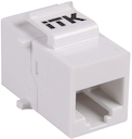 ITK Проходной адаптер кат.5E UTP, IDC Dual, тип Keystone Jack, белый