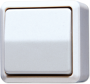 Выключатель одноклавишный AP600 (10 А, с возм. подсветки, в сборе, о/у, белый)