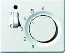 Крышка для регуляторов температуры и воздуха помещений TR 231 U и TR 241U; белая