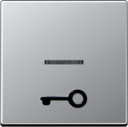 Клавиша A500 одиночная с линзой (символ "ключ", алюминий)