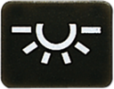 Символ для кнопки "освещение"; антрацит