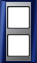 Рамка 2-кратная для серии Aplus; синий-алюминий