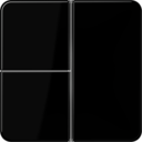 3-клавишная накладка для пульта КNX, чёрная, для серии СD