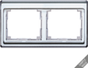 Рамка SL500 3 поста (горизонтальная, серебро)