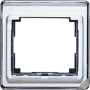 Рамка SL500 1 пост (вертикальная, серебро)